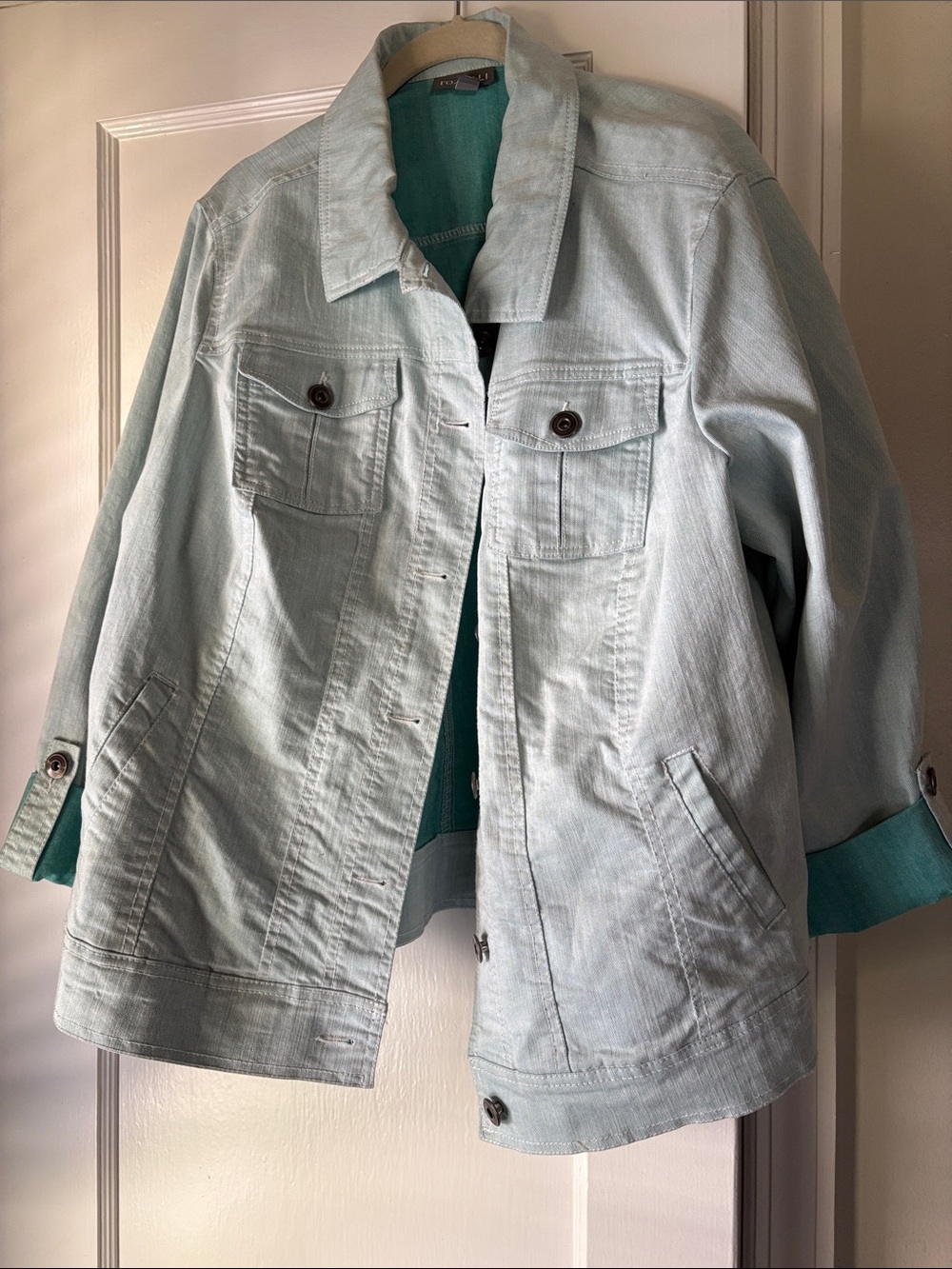Roz & Ali Gorgeous Mint Blazer- like new